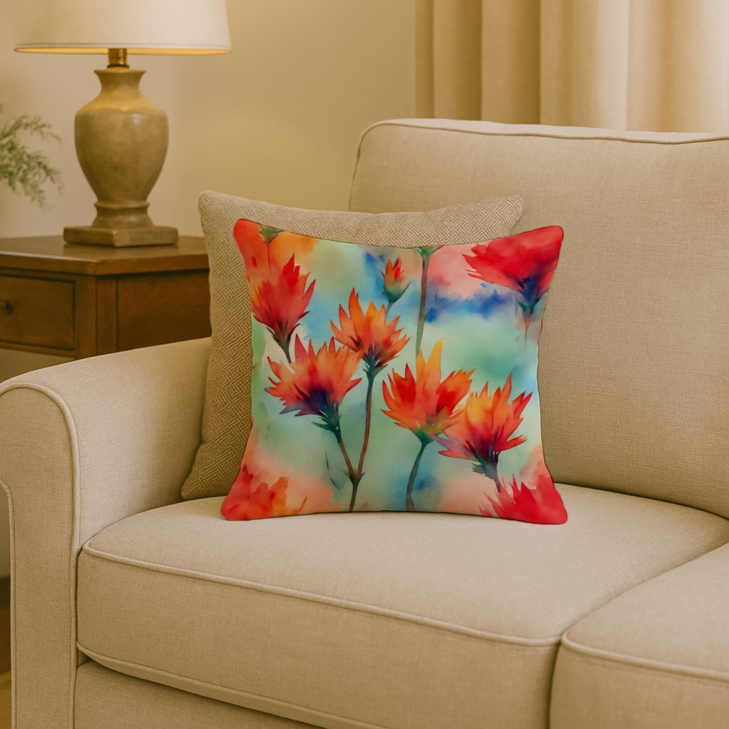 Wyoming Indian Paintbrush Pillow