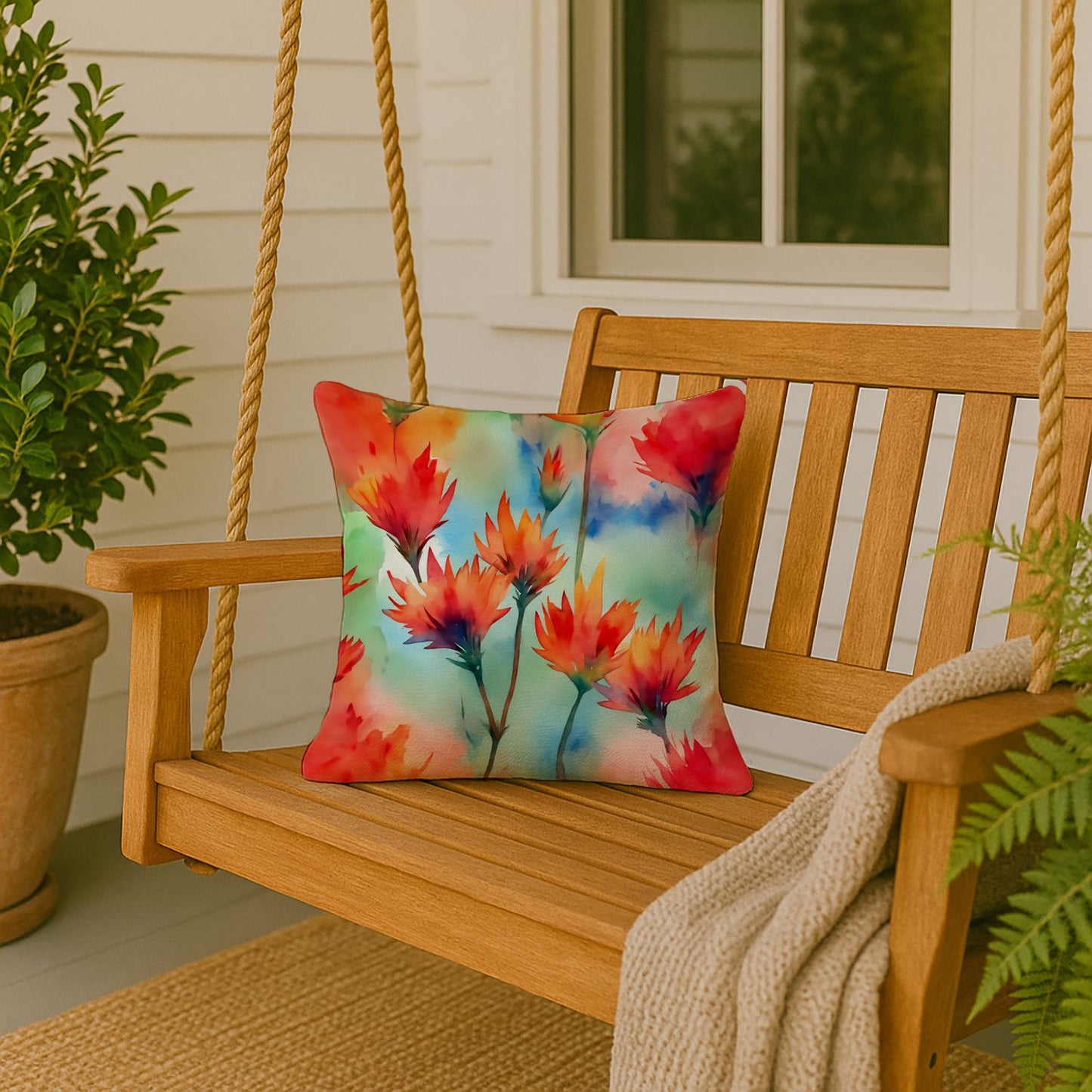 Wyoming Indian Paintbrush Pillow