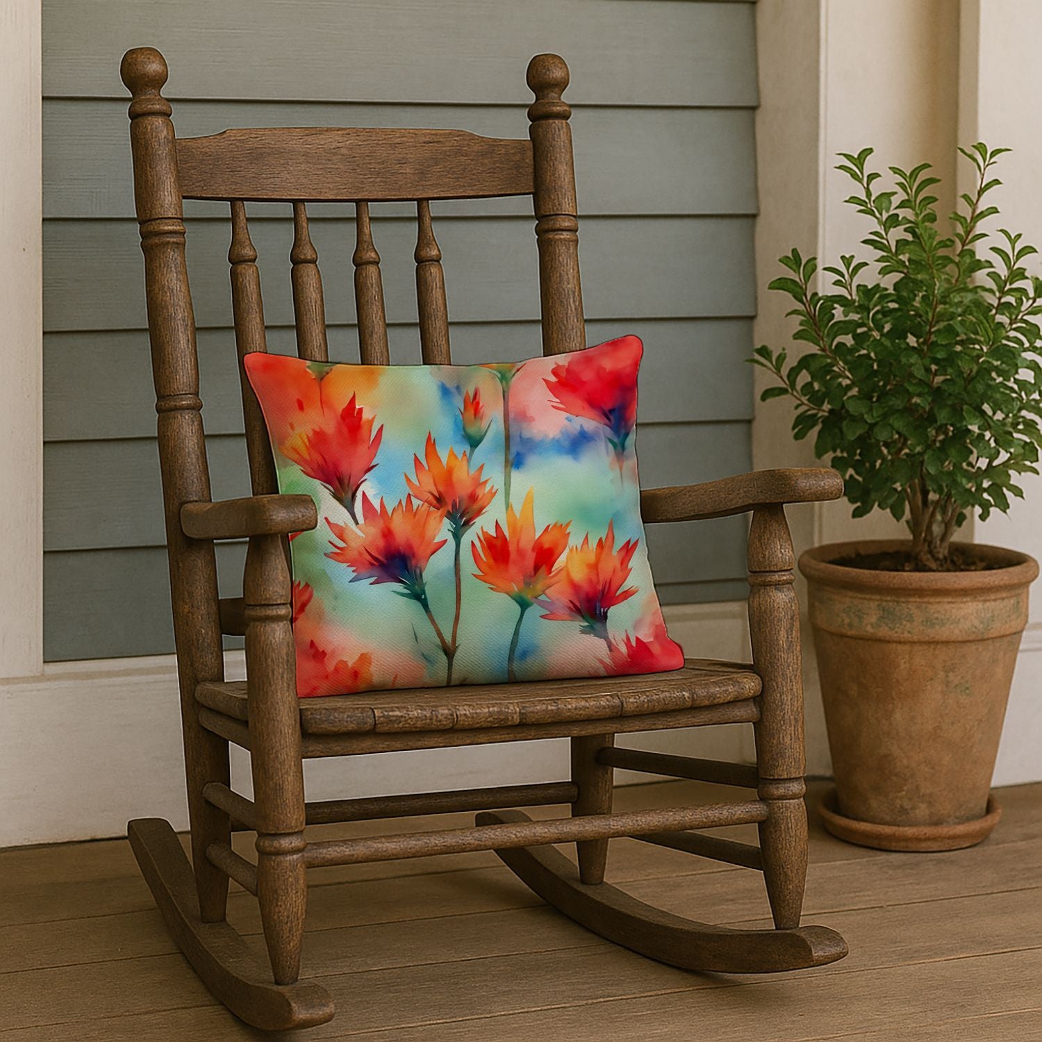 Wyoming Indian Paintbrush Pillow