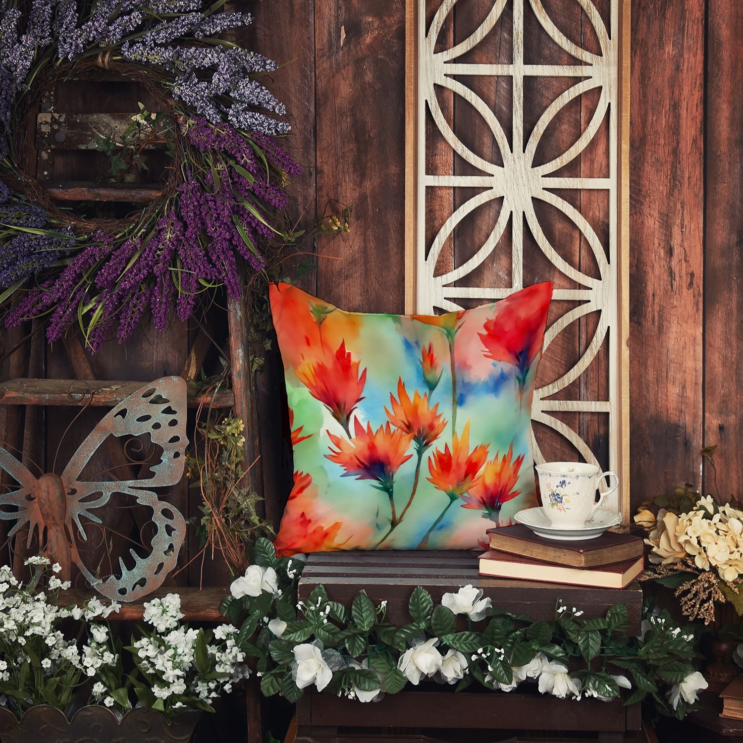 Wyoming Indian Paintbrush Pillow