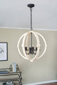 6-Light Wood Chandelier Hanging Light for Kitchen, Dining Room & Foyer
