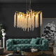 23.6-Inch Modern Golden Pendant Light Cascading Crystal Decorative Chandelier