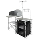 VEVOR Folding Camping Kitchen Table with Cupboard, Windscreen & Carrying Bag