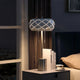 28″ Mid-Century Danish Table Lamp: Steel Body with Dual Pull-Chains