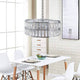 Modern Crystal Drum Chandelier: 6-Light Silver Pendant Light for Dining Room