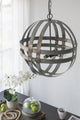 4-Light Galvanized Chandelier Hanging Light for Kitchen, Dining & Foyer