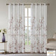 Burnout Printed Curtain Panel: 50″×95″ Semi‑Sheer Floral Drapery