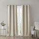 Tonal Faux Silk Blackout Curtain Panels: 2 PCs, Total Light Block & Privacy