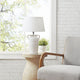 Ceramic Table Lamp with Dual Handles: Modern Accent Lighting